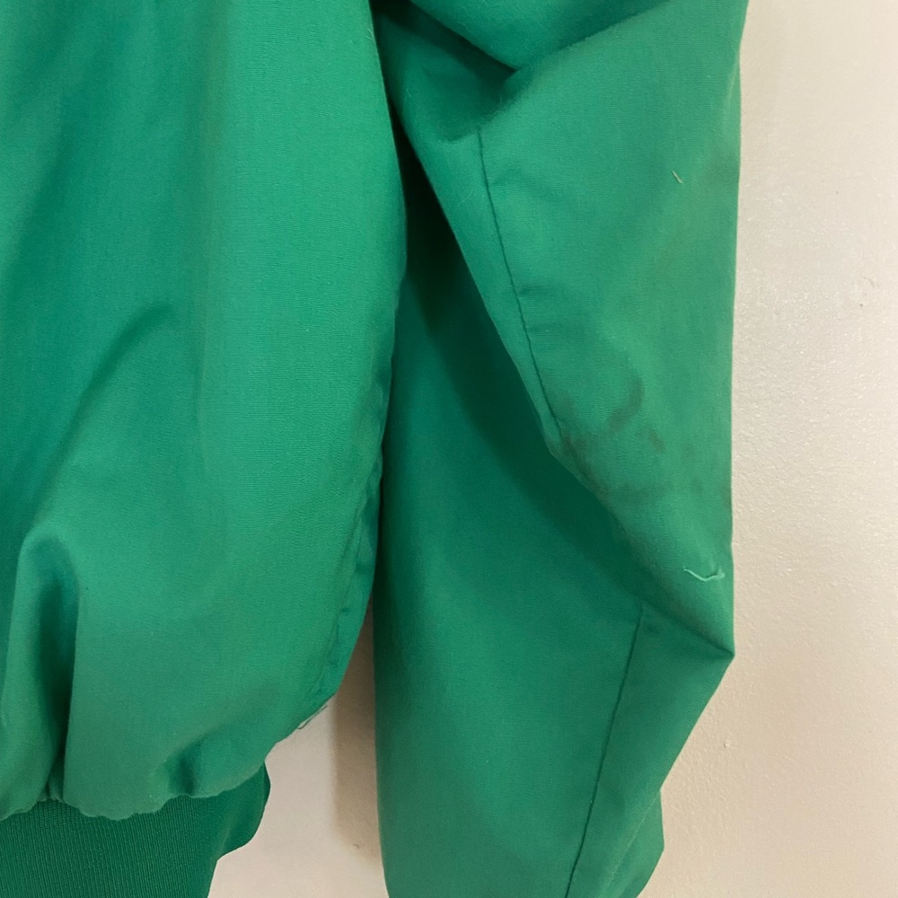 80s Curduroy Collar Green Retro Vintage Swingster Athletic Track Jacket - Picture 6 of 8